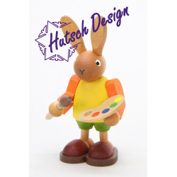Hase mit Farbpalette  8,5 cm