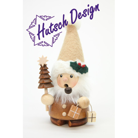 Räuchermann Weihnachtsmann natur  14,0 cm