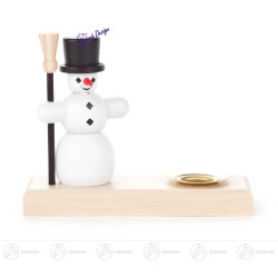 Kerzenhalter Schneemann farbig