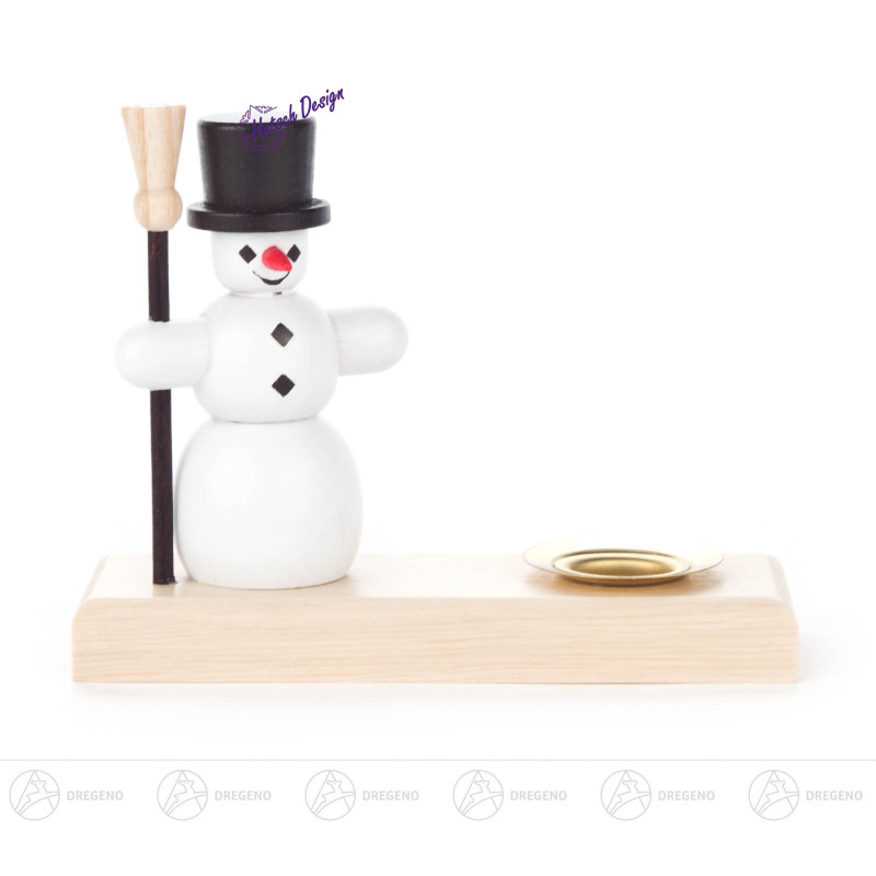 Kerzenhalter Schneemann farbig