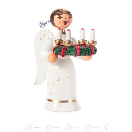 Miniatur Engel mit Adventskranz
