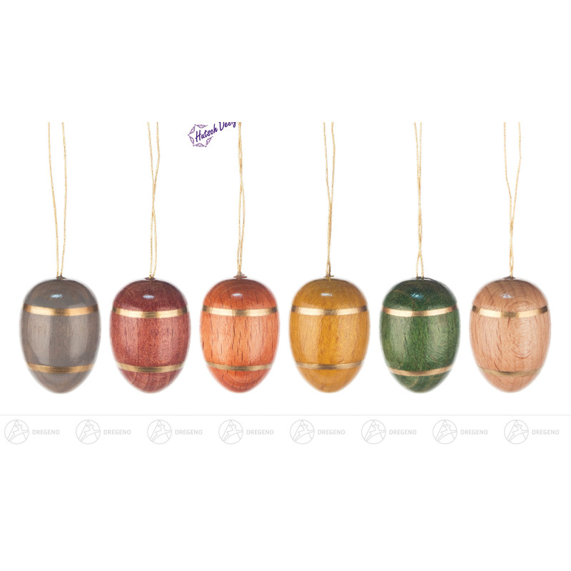 Ostereier natur/gold (6)
