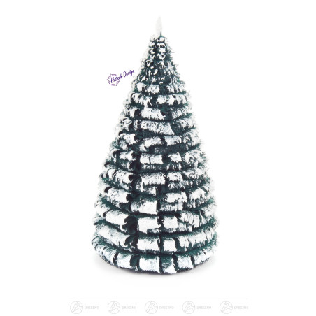 Rauhreifbaum grün/weiß 10 cm (3)