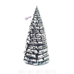 Rauhreifbaum grün/weiß 16 cm