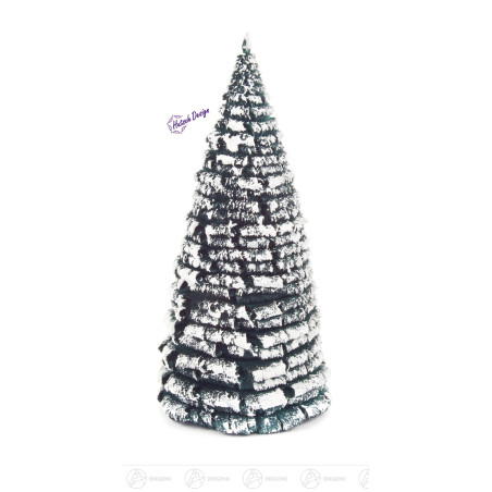 Rauhreifbaum grün/weiß 16 cm