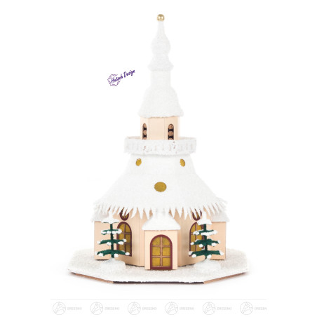 Lichterhaus Seiffener Kirche klein  elektr. Beleuchtung