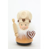 Wackelmännchen Zuckerbäcker natur  8,0 cm