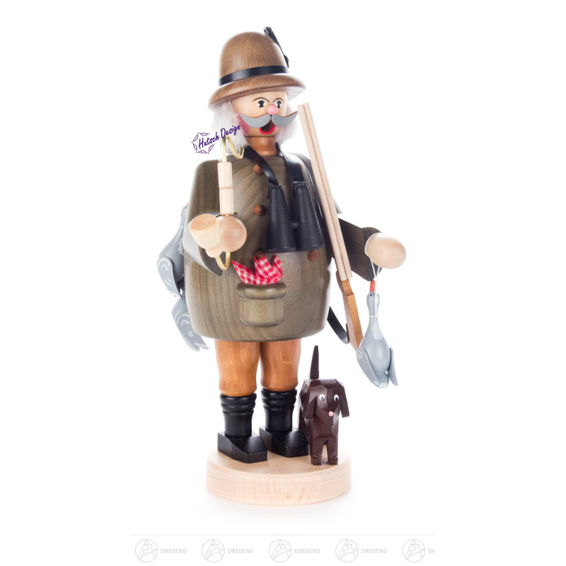 Rauchmann Förster mit Hund und Wildgänsen