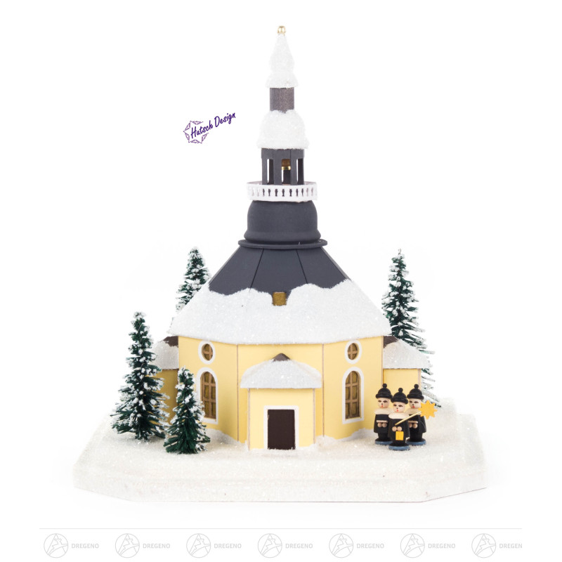 Lichterhaus Seiffener Kirche klein  elektr. Beleuchtung