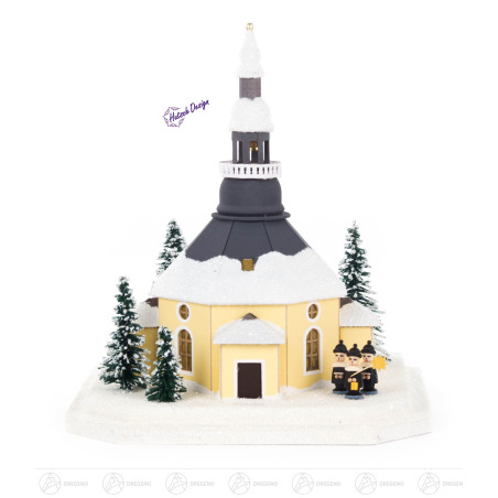 Lichterhaus Seiffener Kirche klein  elektr. Beleuchtung