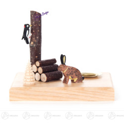Kerzenhalter mit Hase und...