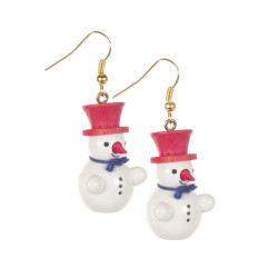 Ohrhänger Schneemann, roter...