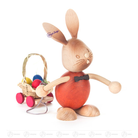 Osterhase »Stupsi« mit Eierwagen