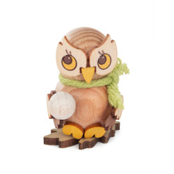 Eulenkind mit Schneekugel