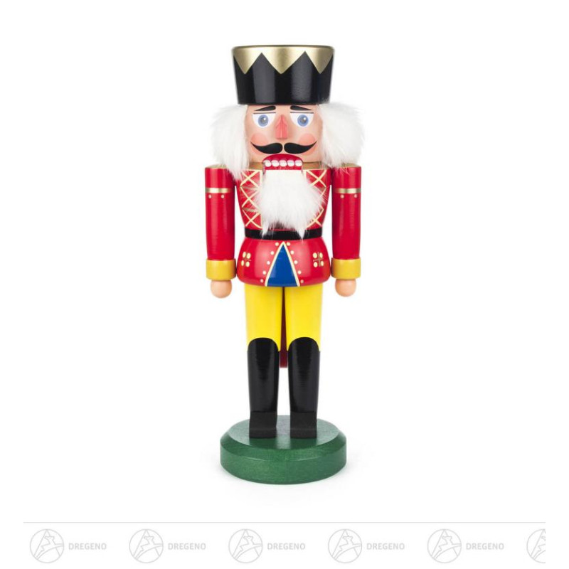 Nussknacker König rot-gelb, 33cm