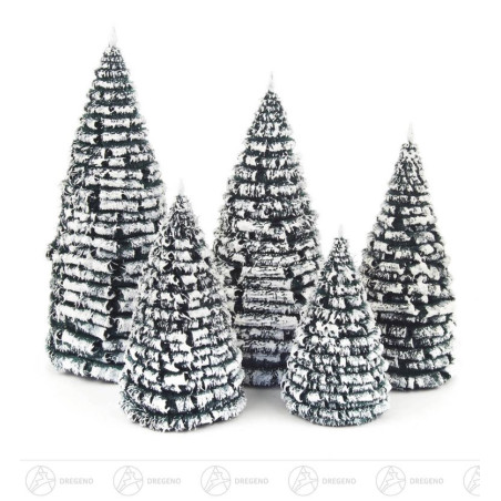 Raureifbäume grün/weiß, 8/10/12/14/16cm (5)