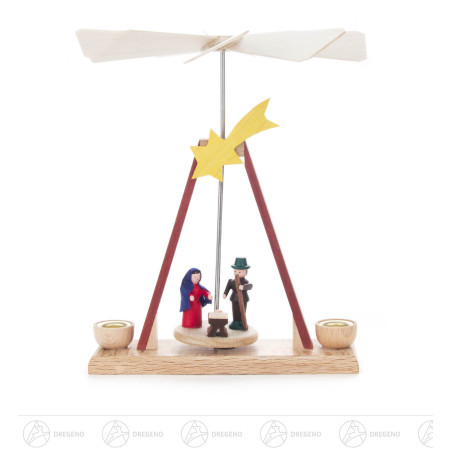 Mini-Pyramide mit Christi Geburt, für Kerzen d10mm