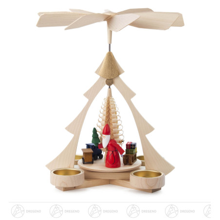 Pyramide mit Bescherung, für Teelichte