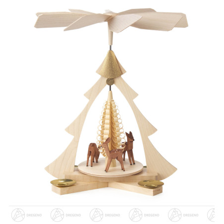 Pyramide mit Rehen, für Kerzen d14mm