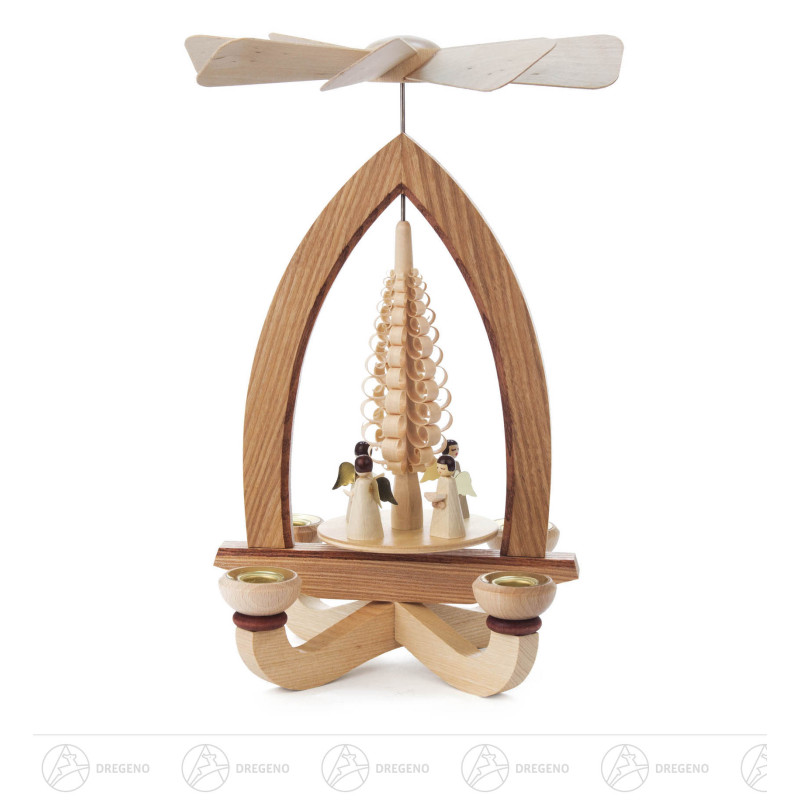 Pyramide mit Engeln, für Kerzen d14mm