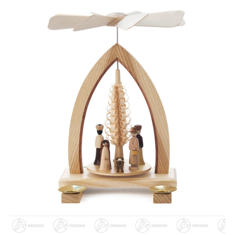 Pyramide mit Christi Geburt, für Kerzen d14mm