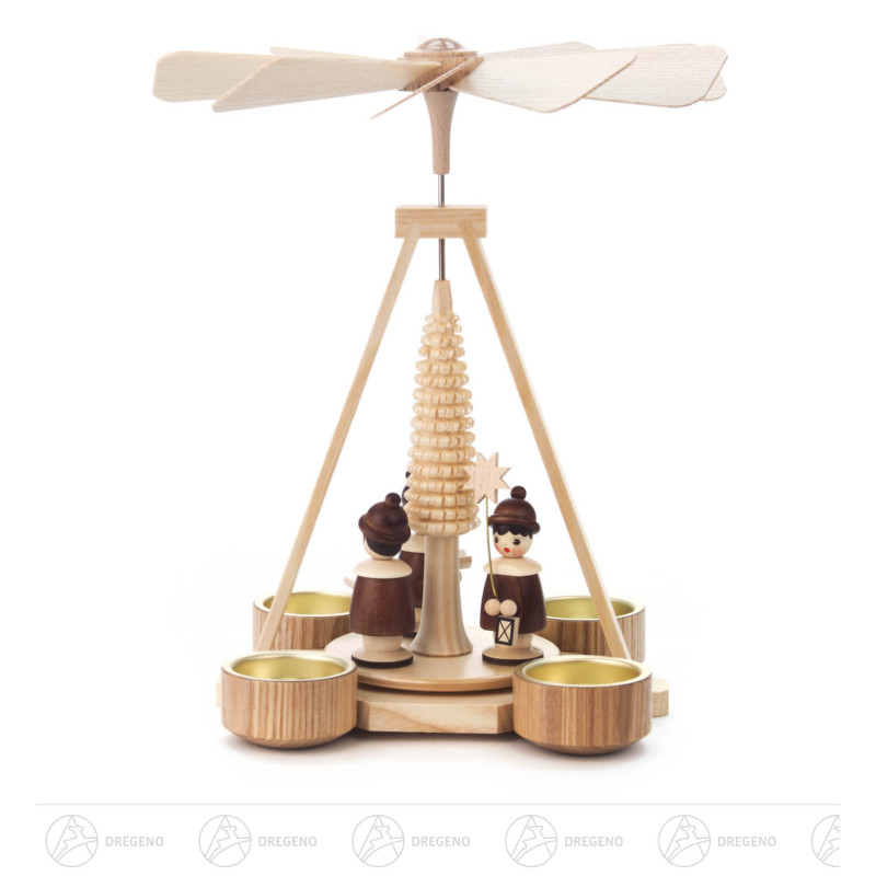 Pyramide mit Kurrende, für Teelichte