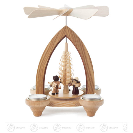 Pyramide mit Handelsleuten, für Teelichte