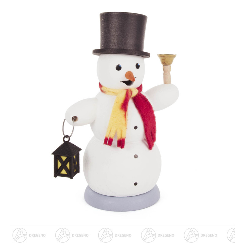 Räuchermann Schneemann mit Laterne
