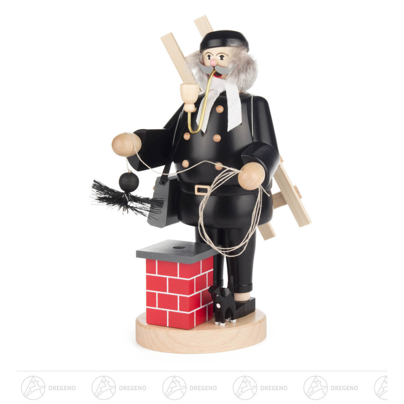 Räuchermann Schornsteinfeger mit Leiter und Schornstein