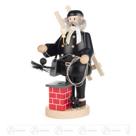 Räuchermann Schornsteinfeger mit Leiter und Schornstein