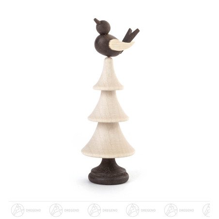 Tanne mit Singvogel, natur