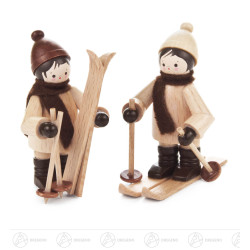 Kinder mit Ski natur (2)