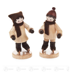 Schlittschuhkinderpaar natur