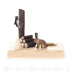 Kerzenhalter mit Hase und...