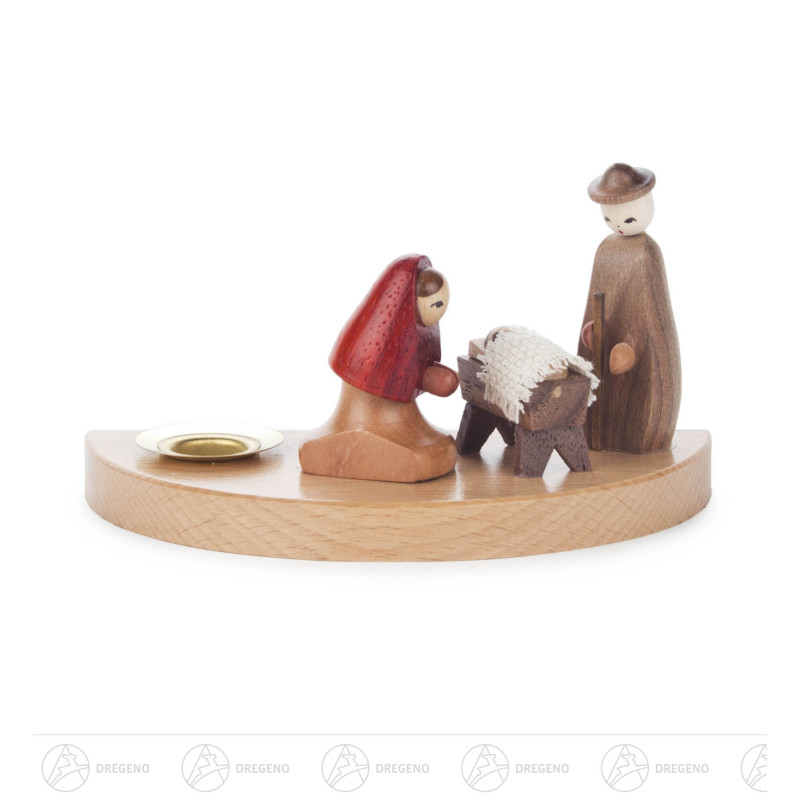 Kerzenhalter mit Weihnachtskrippe für Kerze d14mm