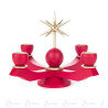Adventsleuchter mit Stern, rot, für Kerzen d22,5mm