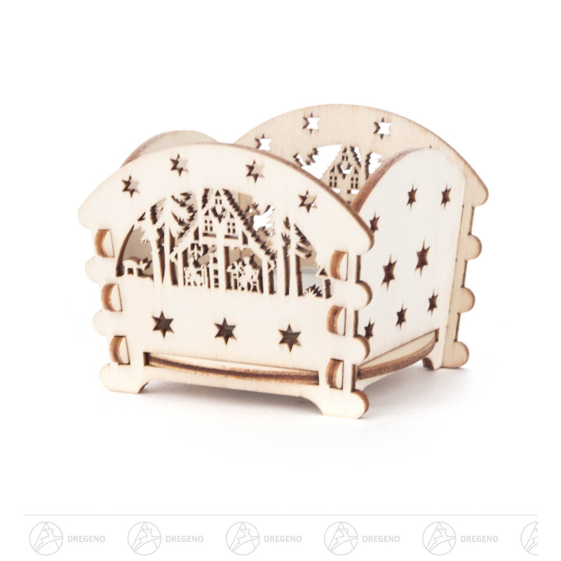 Teelichthalter Waldhaus