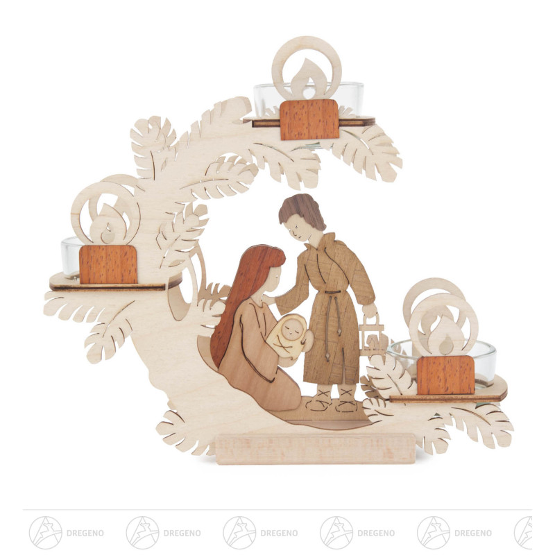 Teelichtkranz Christi Geburt