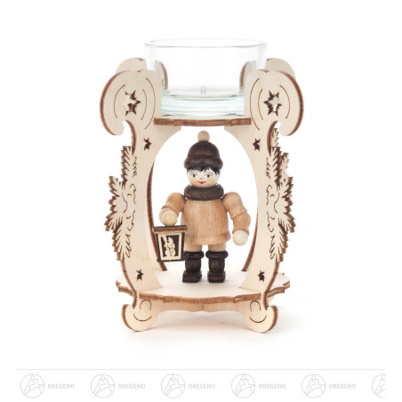 Teelichthalter mit Laternenjunge