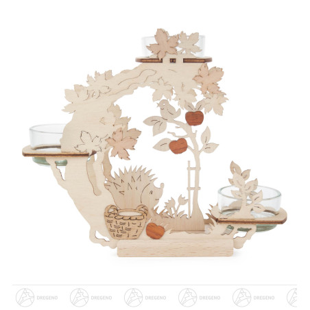 Teelichtkranz Herbstmotiv