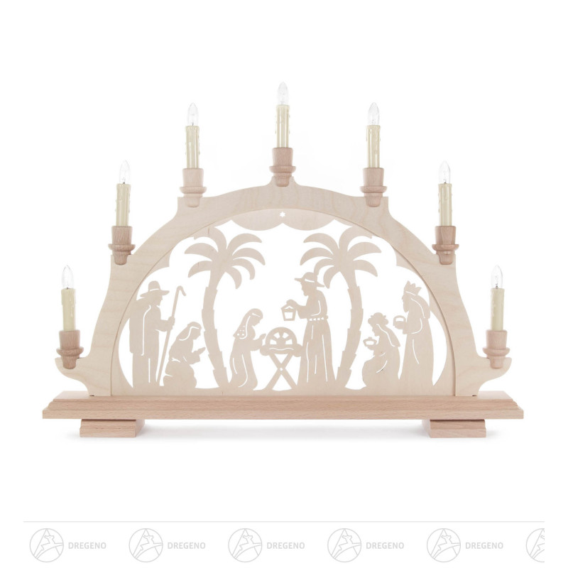 Schwibbogen mit Christi Geburt, elektrisch beleuchtet