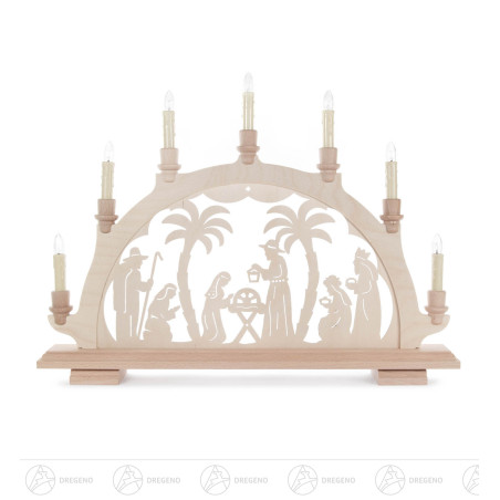 Schwibbogen mit Christi Geburt, elektrisch beleuchtet