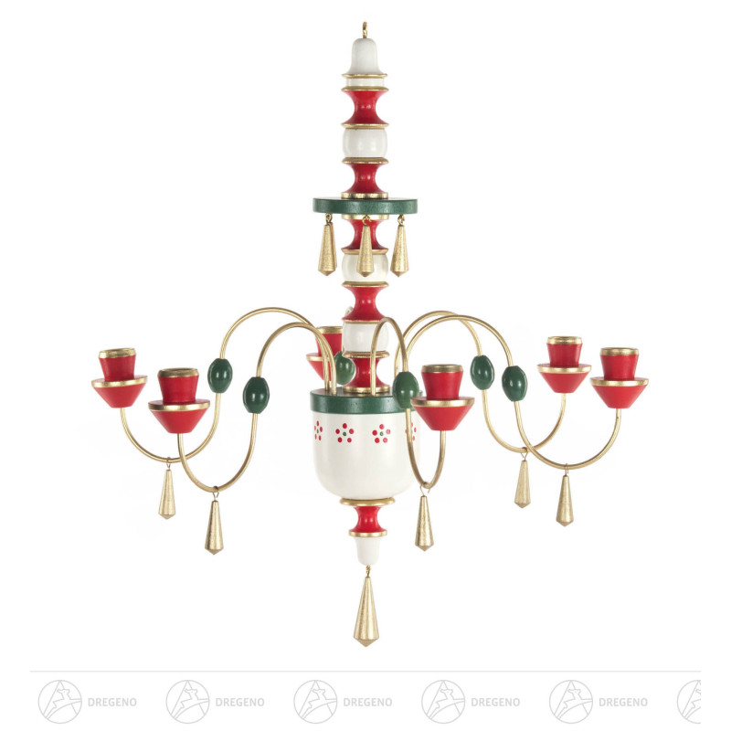 Erzgebirgische Leuchterspinne, farbig, für Kerzen d14mm