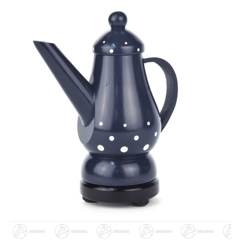 Räucherfigur Kaffeekanne blau