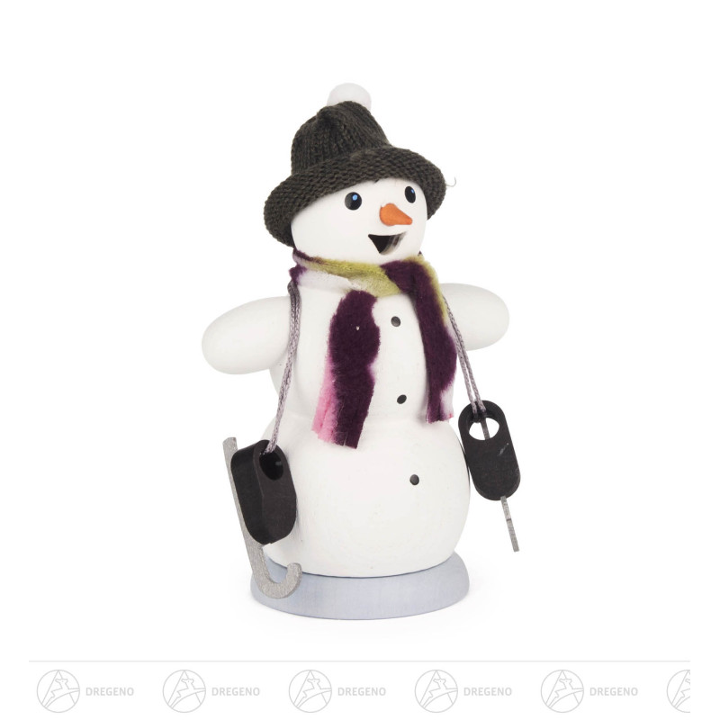 Räuchermann Schneemann m. Schlittschuhen