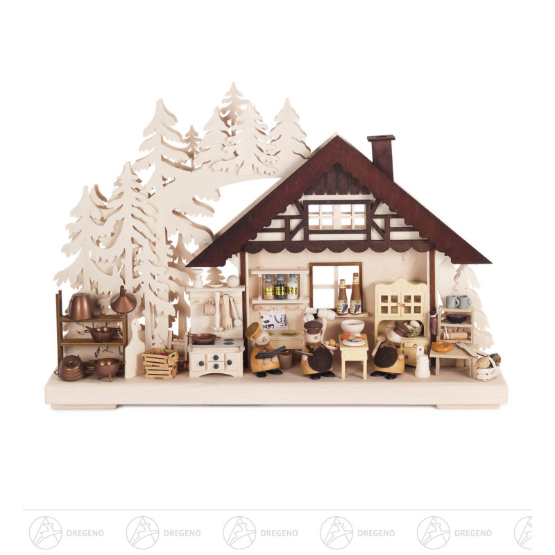 Schwibbogen Kochprofis klein, indirekt elektrisch beleuchtet