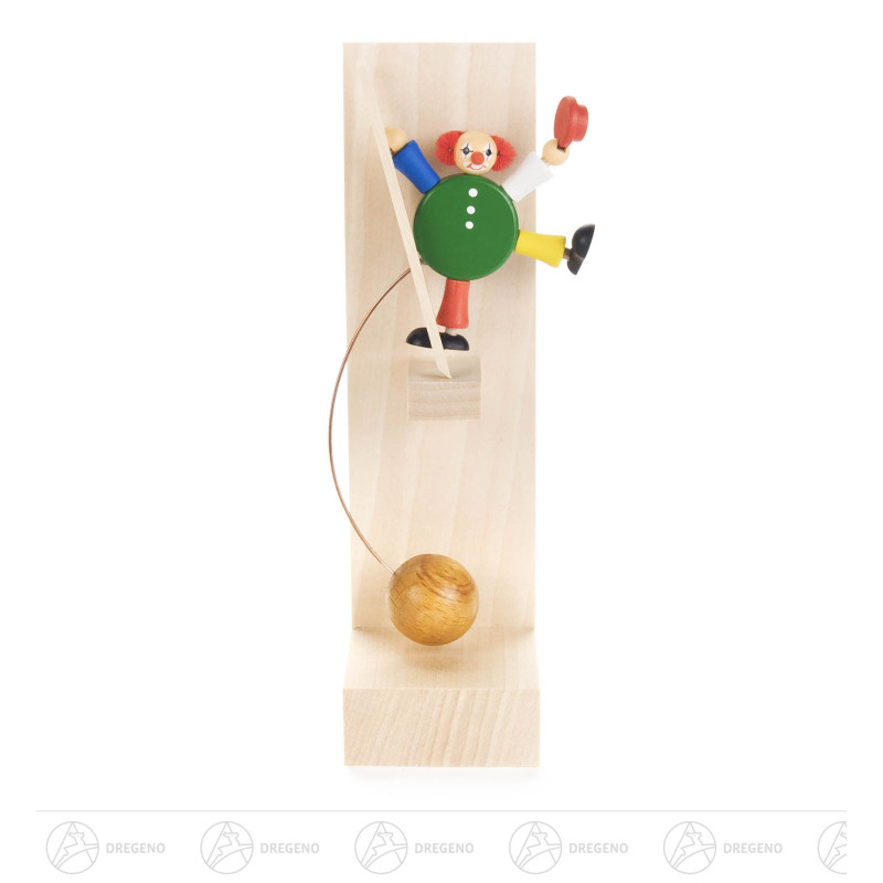 Schaukelfigur Clown Akrobat auf Leiter