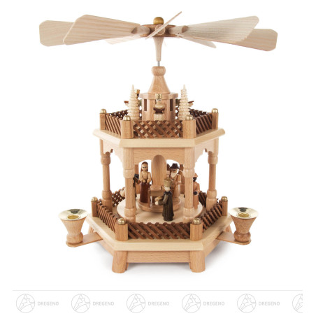 Pyramide mit Christi Geburt, 1-stöckig, für Kerzen d14mm