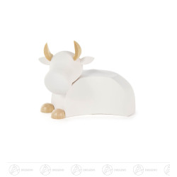 Ochse modern, groß natur/weiß