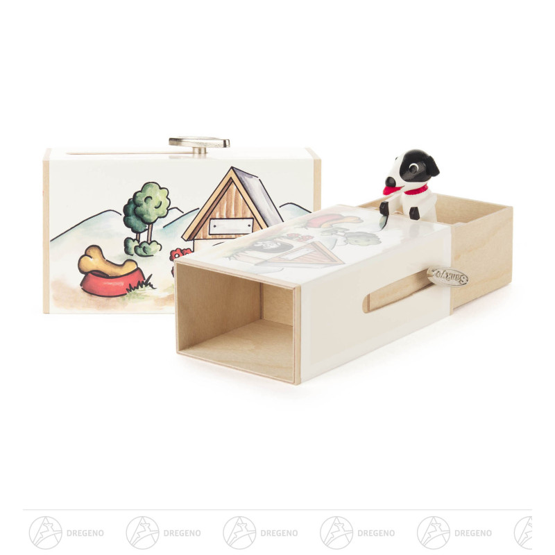 Schiebebox Hunde-Box Melodie: Doggi in the window